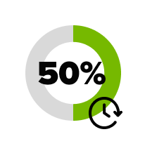 50 percent reduction in onboarding time