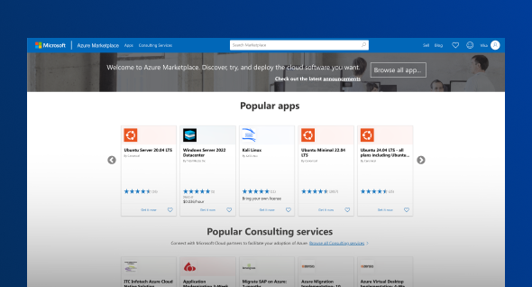 Azure marketplace